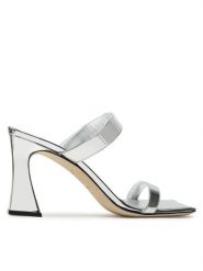 GIUSEPPE ZANOTTI Klapki E300017 Srebrny. Szare klapki damskie Giuseppe Zanotti, bez wzorów, ze skóry, bez obcasa, bez zapięcia. Za 1,559.00 zł.