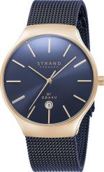 Zegarek Strand Zegarek męski Strand S701GDVLML niebieski. Niebieskie zegarki męskie Strand, bez wzorów. Za 270.00 zł.