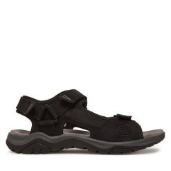 Sandały Bugatti. Czarne sandały męskie Bugatti, bez wzorów, bez zapięcia. Za 179.99 zł.