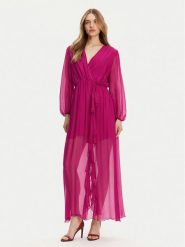 Haveone Sukienka letnia AFF-N013 Różowy Loose Fit. Czerwone sukienki damskie Haveone, na lato, s, bez wzorów, z jedwabiu, bez kołnierzyka, bez ramiączek. Za 389.99 zł.