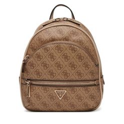 Plecak Guess. Brązowe plecaki damskie Guess, z aplikacjami. Za 519.99 zł.