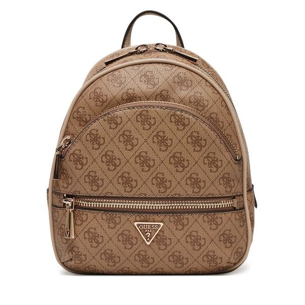 Plecak Guess. Brązowe plecaki damskie Guess, z aplikacjami. Za 449.99 zł.
