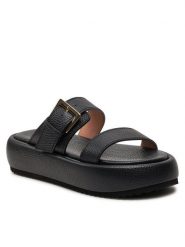 Pollini Klapki SA28245I0ITD0000 Czarny. Czarne klapki damskie Pollini, bez wzorów, ze skóry, bez obcasa, bez zapięcia. Za 1,099.00 zł.