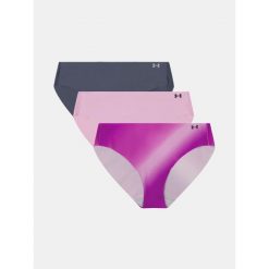 Spodnie damskie 3-pak Under Armour Pure Stretch Ns Nov Bkn Fioletowo-Fioletowy. Czerwone majtki damskie Under Armour, z materiału. Za 204.99 zł.