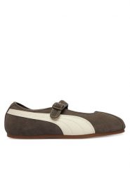Puma Baleriny Puma Tacklette Wns 408550 03 Brązowy. Brązowe balerinki damskie Puma, bez wzorów, ze skóry, bez obcasa, bez zapięcia. Za 329.99 zł.
