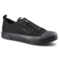 Czarne Trampki Cross Jeans Damskie Wygodne Półbuty. Czarne trampki i tenisówki damskie Cross Jeans, bez wzorów, z jeansu, bez zapięcia. Za 99.99 zł.