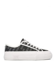 Guess Jeans Tenisówki CWBEO-GJ13456 Czarny. Czarne trampki i tenisówki damskie Guess Jeans, z aplikacjami, z jeansu, bez zapięcia. Za 229.99 zł.