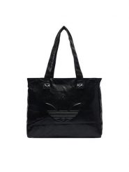 Adidas Torebka Shopper Metallic Pu Bag KR1565 Czarny. Czarne shopperki damskie Adidas, bez wzorów, ze skóry, bez dodatków. Za 239.99 zł.