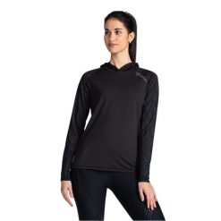 Bluza fitness damska Kilpi AILEEN-W. Czarne bluzy damskie Kilpi, xs, bez wzorów, bez ramiączek, bez kaptura. Za 163.85 zł.
