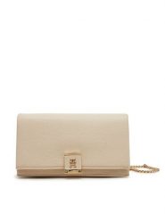 Tommy Hilfiger Torebka Th Her Flap W/Chain AW0AW17403 Beżowy. Brązowe torebki do ręki damskie Tommy Hilfiger, bez wzorów, ze skóry, bez dodatków. Za 329.99 zł.