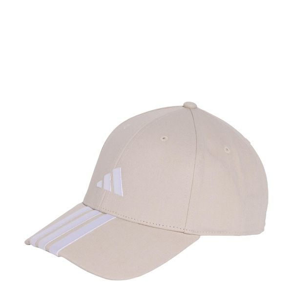 Czapka 3-Stripes New Logo Baseball. Białe czapki damskie Adidas, bez wzorów, z materiału, sportowe. W wyprzedaży za 53.97 zł.