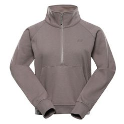 Bluza damska bawełniana Alpine Pro Negga. Brązowe bluzy damskie Alpine Pro, bez wzorów, z bawełny, casualowe, bez ramiączek, bez kaptura. W wyprzedaży za 189.00 zł.