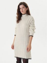 ONLY Sukienka dzianinowa Chick Stitch 15366020 Beżowy Loose Fit. Brązowe sukienki damskie ONLY, m, bez wzorów, z dzianiny, bez kołnierzyka, bez ramiączek. Za 209.99 zł.