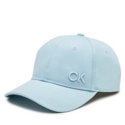 Czapka z daszkiem Calvin Klein. Niebieskie czapki damskie Calvin Klein, bez wzorów. Za 109.99 zł.