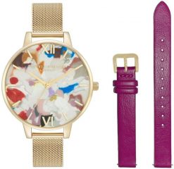 Zegarek OLIVIA BURTON OBGSET153. Kwarcowy, Kolor czerwony. Kobieta. NoSize. Czerwone zegarki damskie Olivia Burton. Za 434.68 zł.