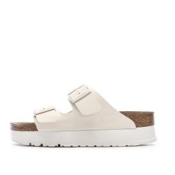 Klapki damskie Birkenstock Arizona Flex. Brązowe klapki damskie Birkenstock, na lato, bez wzorów, z materiału, bez obcasa, bez zapięcia. Za 332.10 zł.