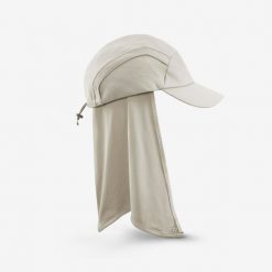 Czapka z daszkiem Forlcaz MT900 V2. Niebieskie czapki damskie FORCLAZ, na lato, bez wzorów, z materiału. Za 59.99 zł.