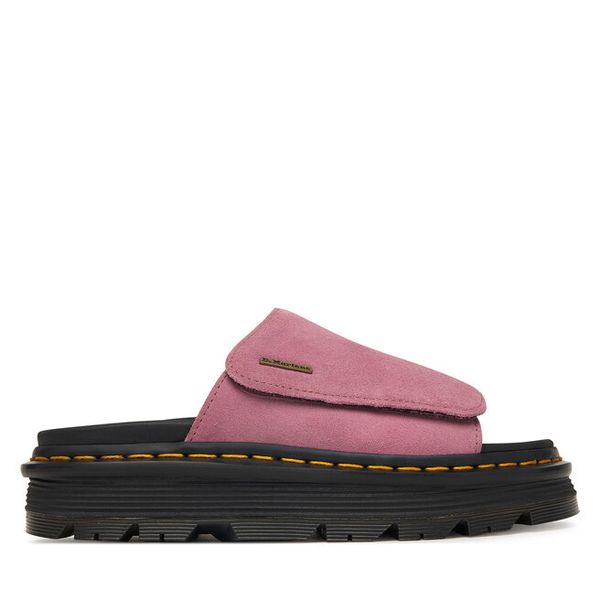 Klapki Dr. Martens. Czerwone klapki damskie Dr. Martens, bez wzorów, bez obcasa, bez zapięcia. Za 543.99 zł.