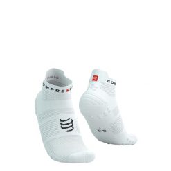 Skarpetki biegowe Compressport ProRacing Socks V4 Run Low white/black. Białe skarpetki damskie Compressport, bez wzorów. Za 59.99 zł.