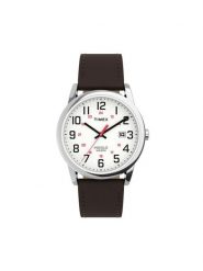 Timex Zegarek Easy Reader Classic TW2Y12600 Brązowy. Brązowe, analogowe zegarki męskie Timex, bez wzorów. Za 379.99 zł.
