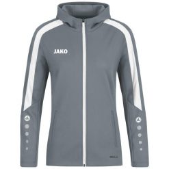 Damska bluza dresowa z kapturem Jako Power. Szare bluzy damskie Jako, bez wzorów, z dresówki, eleganckie, bez ramiączek, z kapturem. Za 386.50 zł.