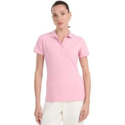 Koszulka damska polo 4F F365 jasny róż 4FWMM00TPTSF365 56S ROZMIAR 2XL. Czerwone bluzki damskie 4F, s, bez wzorów, biznesowe, bez kołnierzyka, bez ramiączek. Za 66.90 zł.