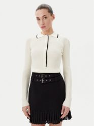 Bruuns Bazaar Sweter Johania BBW3653 Biały Slim Fit. Białe swetry nierozpinane damskie Bruuns Bazaar, l, bez wzorów, z wiskozy, bez kołnierzyka, bez ramiączek. Za 359.99 zł.