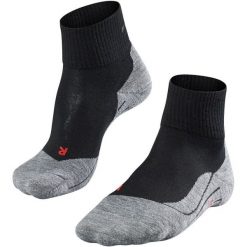 Skarpetki Falke TK5 Short. Czarne skarpety męskie Falke, bez wzorów, z materiału. Za 151.00 zł.