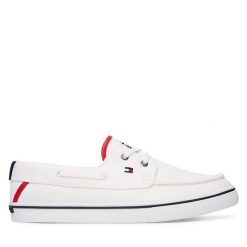 Tenisówki Tommy Hilfiger. Białe trampki męskie Tommy Hilfiger, bez wzorów, bez zapięcia. Za 369.99 zł.