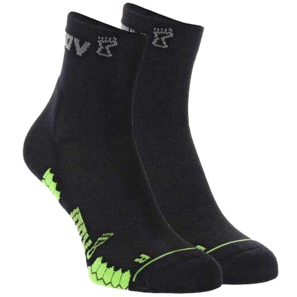 Skarpetki sportowe dla dorosłych Trailfly Mid Sock. Czarne skarpetki damskie Inov-8, bez wzorów, z lycry. Za 99.99 zł.