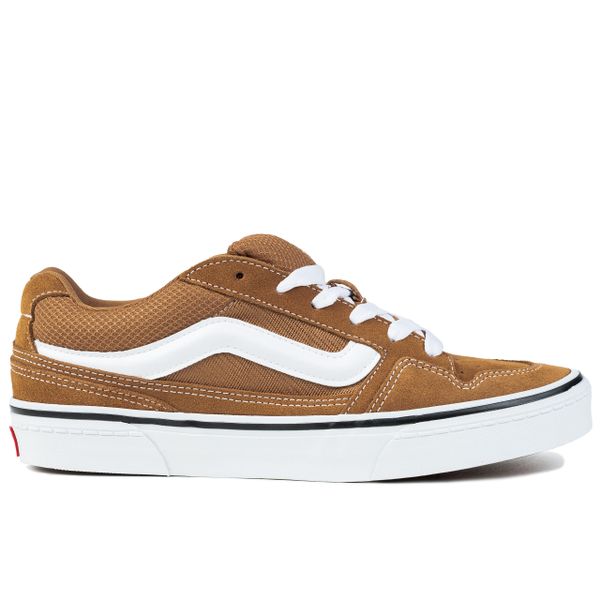 Buty męskie sportowe do chodzenia Vans CALDRONE. Brązowe buty sportowe męskie Vans, bez wzorów, bez zapięcia, trekkingowe. W wyprzedaży za 229.00 zł.