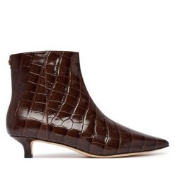 Botki LAUREN RALPH LAUREN. Brązowe botki damskie Lauren Ralph Lauren, bez wzorów, bez obcasa, na szpilce, bez zapięcia. Za 1,199.00 zł.