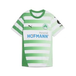 Damska koszulka domowa Greuther Fürth 24/25 PUMA White Fast Green Fresh Mint. Białe bluzki damskie Puma, l, bez wzorów, sportowe, bez kołnierzyka, bez ramiączek. W wyprzedaży za 259.00 zł.