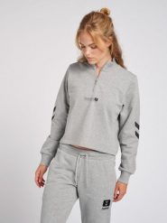 Bluza damska Hummel hmlLGC nikka. Szare bluzy damskie Hummel, l, bez wzorów, z bawełny, eleganckie, bez ramiączek, bez kaptura. Za 164.44 zł.