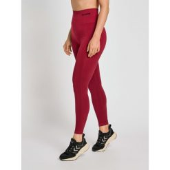 Damskie wysokie legginsy Hummel TIF. Czerwone legginsy damskie Hummel, bez wzorów, z poliamidu. Za 139.00 zł.
