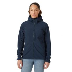 Damska kurtka z kapturem Helly Hansen paramount softshel. Niebieskie kurtki sportowe damskie Helly Hansen, xl, bez wzorów, bez ramiączek, z kapturem, trekkingowe. W wyprzedaży za 587.25 zł.