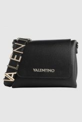 VALENTINO Torebka czarna Alexia Satchel. Czarne listonoszki damskie Valentino by Mario Valentino, bez wzorów, bez dodatków. W wyprzedaży za 389.99 zł.