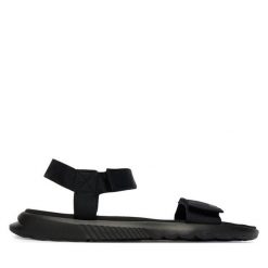 Sandały adidas. Czarne buty zimowe męskie Adidas, bez wzorów, bez obcasa, bez zapięcia. Za 179.99 zł.