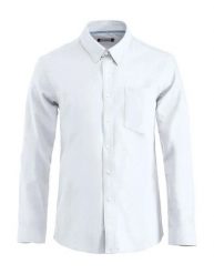 Clique Oxford koszula Oxford długi rękaw 100% bawełna biała – white. Białe koszule męskie CLIQUE, m, bez wzorów, z bawełny, bez kołnierzyka, bez ramiączek. Za 229.58 zł.