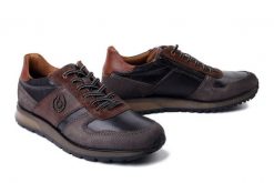 BUGATTI 331-APA04-1441 1511 grey/dark grey, półbuty męskie. Szare półbuty męskie Bugatti, bez wzorów, bez obcasa, bez zapięcia. Za 409.31 zł.