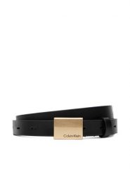 Calvin Klein Pasek Titlecase Plaque Belt 20Mm LV04F7089G Czarny. Czarne paski damskie Calvin Klein, bez wzorów, ze skóry. Za 249.99 zł.