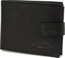 Bag Street Czarny Bag Street Portfel Skórzany Męski poziomy na karty 883. Czarne portfele męskie Bag Street, bez wzorów. Za 48.39 zł.