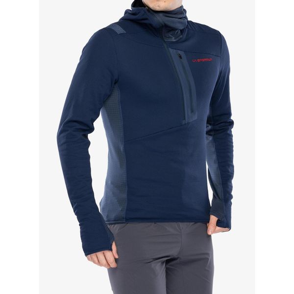 Bluza z kapturem męska La Sportiva Big Wall Pullover Hoody. Niebieskie bluzy męskie La Sportiva, m, bez wzorów, z kapturem. Za 696.99 zł.