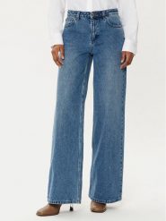 MICHAEL Michael Kors Jeansy MF49065FAU Niebieski Wide Leg. Niebieskie jeansy damskie MICHAEL Michael Kors, bez wzorów, z bawełny. Za 599.99 zł.