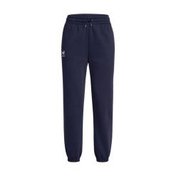 Damskie dresy Under Armour Icon Fleece Jogger Blue. Białe spodnie dresowe damskie Under Armour, bez wzorów, z bawełny, sportowe. Za 338.99 zł.