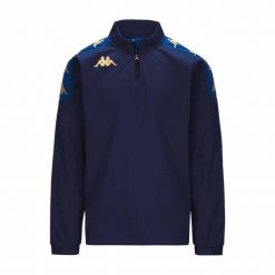 Kurtka z dresu Kappa Gassolo. Niebieskie kurtki męskie Kappa, bez wzorów, z dresówki, eleganckie, bez kaptura. Za 241.00 zł.