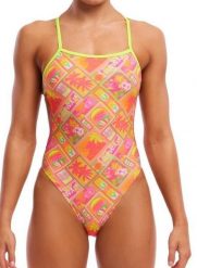 Strój kąpielowy Funkita Hula Bula - Twisted. Brązowe stroje kąpielowe damskie Funkita, s, bez wzorów, z elastanu. Za 199.00 zł.
