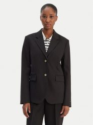 Tommy Hilfiger Marynarka Timeless WW0WW46662 Czarny Regular Fit. Czarne marynarki i żakiety damskie Tommy Hilfiger, bez wzorów, z wełny, bez kołnierzyka, bez ramiączek. Za 1,199.00 zł.