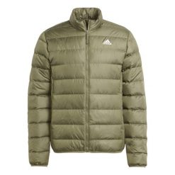 Kurtka Mężczyzna Adidas Essentials Lite Down zielony. Białe kurtki męskie Adidas, m, bez wzorów, sportowe, bez kaptura. W wyprzedaży za 403.30 zł.