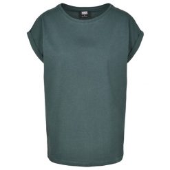 Damski T-shirt w dużych rozmiarach Urban Classic extended. Zielone t-shirty damskie Urban Classics, bez wzorów, bez kołnierzyka, bez ramiączek. Za 91.00 zł.